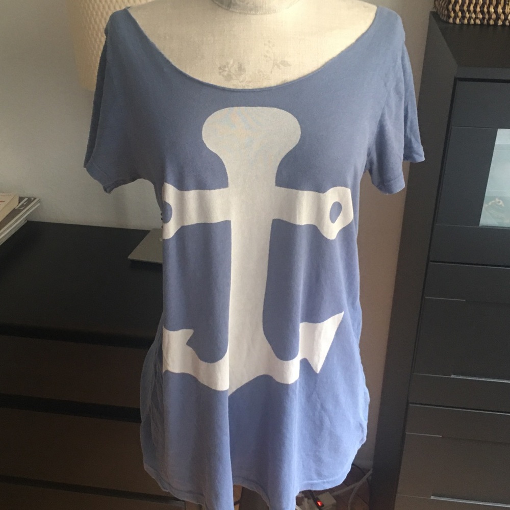 Wildfox oversized tee with anchor print